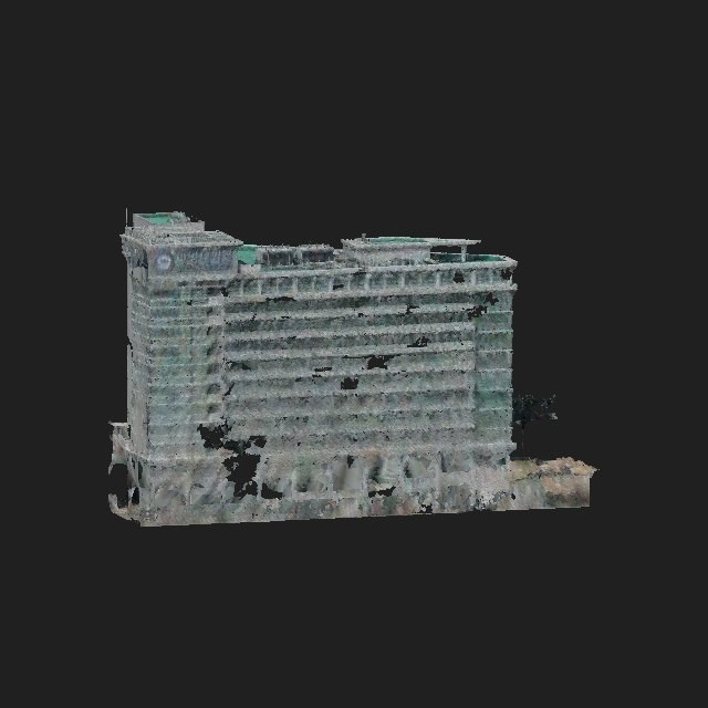 Drone-mapped FTC building multi-view capture used by SEAM-Agent