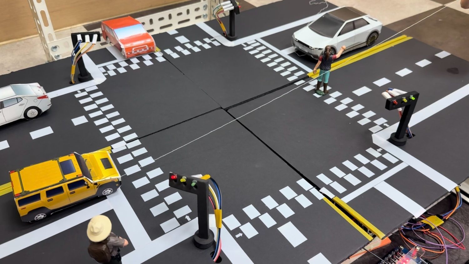 Scale-model intersection used in the capstone experiment